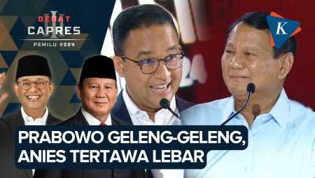 Debat soal Alutsista Bekas, Prabowo Geleng-geleng, Anies Tertawa Lebar