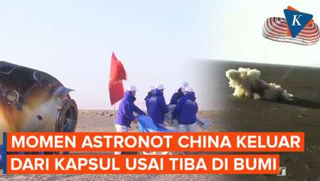 Detik-detik 3 Astronot Shenzhou-20 China Keluar Dari Kapsul Usai Mendarat Di Bumi