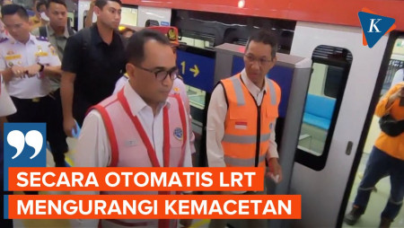 Tinjau LRT Bersama Menhub, Heru Budi Yakin Kemacetan Jakarta Berkurang Jika Sudah Resmi Beroperasi