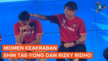 Jelang Timnas Vs Jepang, Shin Tae-yong dan Rizky Ridho Pamer Keakraban