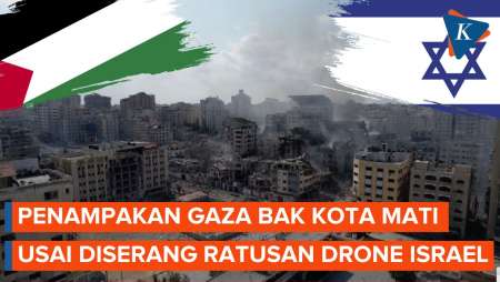 Kondisi Gaza dari Udara, Serangan Israel Meluluhlantakkan Bangunan dan Pemukiman