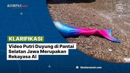 [KLARIFIKASI] Video Putri Duyung di Pantai Selatan Jawa Merupakan Rekayasa AI
