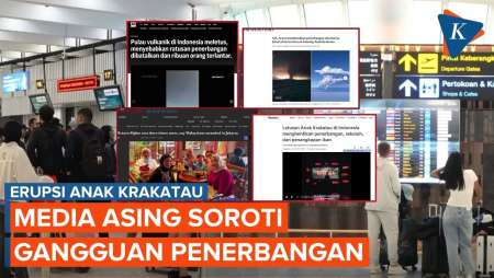 Media Asing Soroti Gangguan Penerbangan akibat Erupsi Anak Krakatau