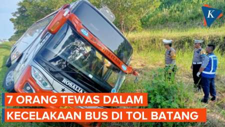 Kecelakaan Tunggal Bus Rosalia Indah di Tol Batang, 7 Orang Tewas