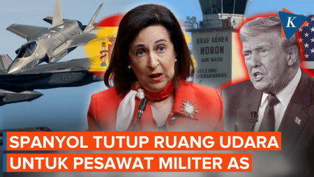 Spanyol Resmi Tutup Ruang Udara Bagi Pesawat Militer AS Serang Iran