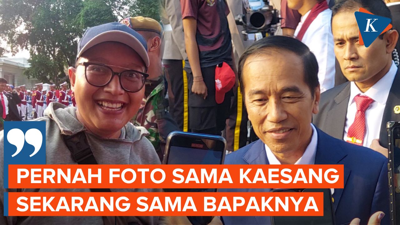 Momen Jokowi Sapa Warga Dan Ajak Selfie Bareng Di Depan Istana Merdeka 0504