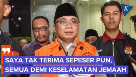 Pakai Rompi Oranye KPK, Yaqut: Saya Tak Terima Sepeser Pun, Semua untuk Keselamatan Jemaah Haji