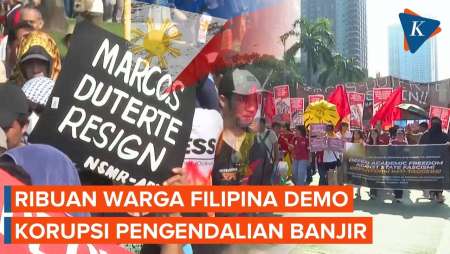 Ribuan Warga Filipina Demo Protes Skandal Korupsi Proyek Pengendalian Banjir