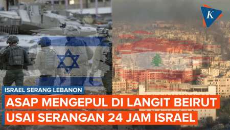 Penampakan Asap Hitam Mengepul di Langit Beirut Usai Serangan 24 Jam Israel