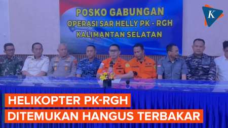 Helikopter PK-RGH Ditemukan di Hutan Tanah Bumbu! Kondisi Hangus Terbakar