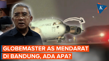 Pesawat Raksasa AS, Globemaster Mendarat Di Bandung Malam-malam, Ada Apa?