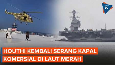 Houthi Kembali Sasar Kapal Komersial 2 Rudal Ditembakkan