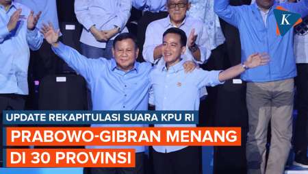Update Rekapitulasi KPU: Prabowo-Gibran Menang di 30 Provinsi, Anies-Muhaimin di…