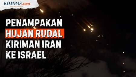 Video Iron Dome Tak Mampu Cegat Serangan Iran, Malam Penuh “Meteor”