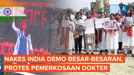 Demo Besar-Besaran Nakes di India Buntut Pembunuhan dan Pemerkosaan Dokter