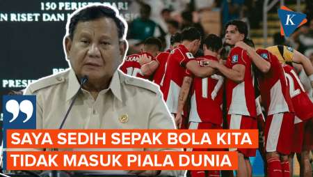 Prabowo Akui Sedih Lihat Timnas Indonesia Tak Bisa Lolos Piala Dunia