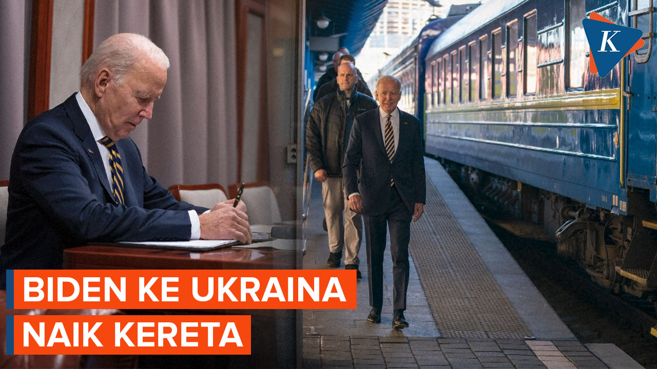 Kunjungan Mendadak Biden ke Kyiv Naik Kereta Api