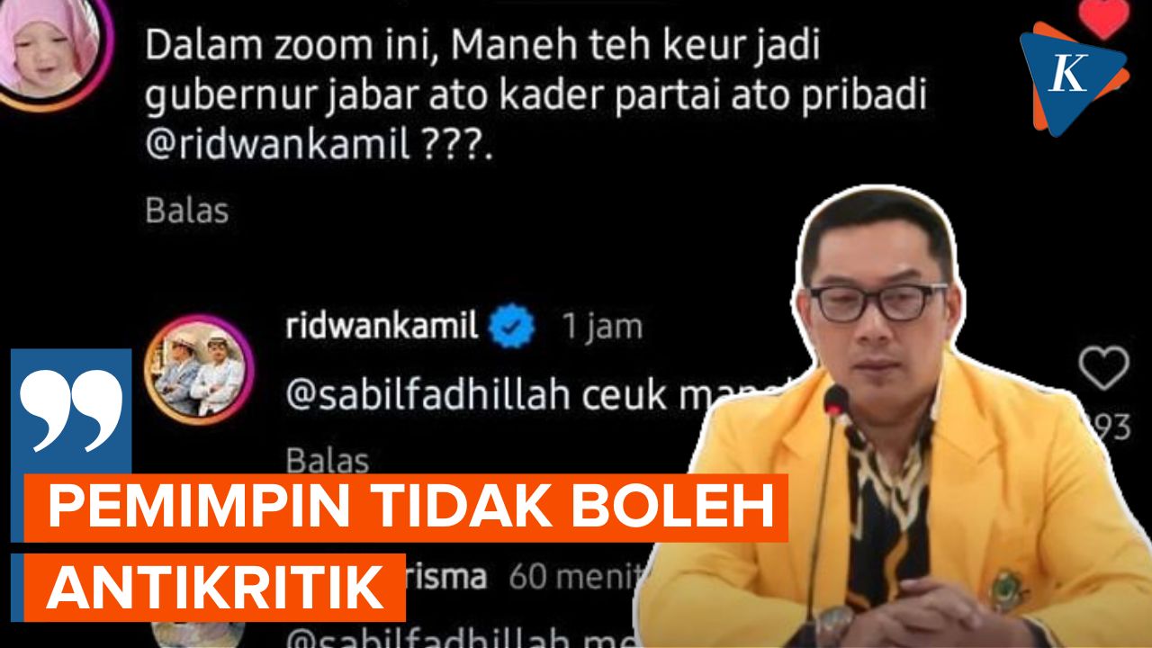 Terkait Pemecatan Guru di Cirebon, Ridwan Kamil Mengaku Bukan Sosok Antikritik
