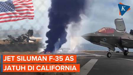 Jet Siluman F-35B AS Jatuh Di California: Puing Berserakan, Asap Hitam Membubung
