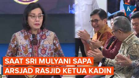 Momen Sri Mulyani Sapa Arsjad Rasjid sebagai Ketua Kadin