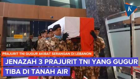 Momen Jenazah 3 Prajurit TNI Yang Gugur Di Lebanon Tiba Di Tanah Air
