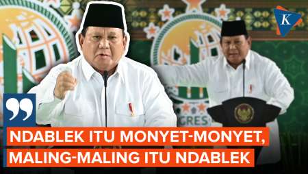 Presiden Prabowo di Acara NU Sebut Koruptor 'Monyet Ndablek': Tidak Ada yang Kebal Hukum!