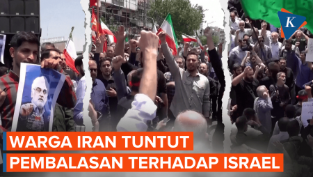 Ratusan Warga Iran Berkumpul di Teheran Usai Serangan Israel, Serukan Pembalasan