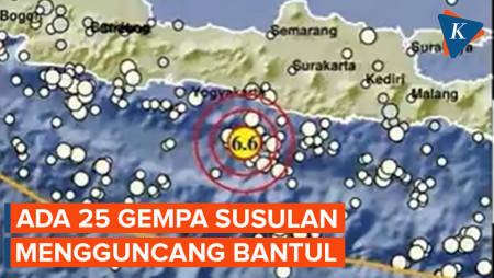 Ada 25 Gempa Susulan Usai Gempa Magnitudo 6,0 Guncang Bantul