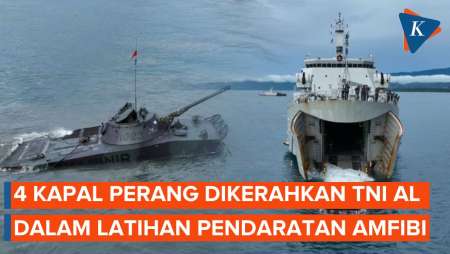TNI AL Kerahkan 4 Kapal Perang di Papua Barat, Pendaratan…