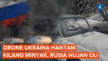 Rusia Dilanda "Hujan Oli" Usai Drone Ukraina Hantam Kilang Minyak