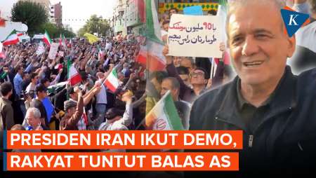 Presiden Iran Turun ke Jalan, Rakyat Minta Balas Serangan AS