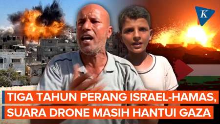 Suara Bom Dan Drone Masih Hantui Warga Gaza Sejak Perang Israel-Hamas 3 Tahun Lalu