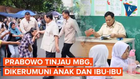 Momen Prabowo Sidak Makan Bergizi Gratis, Masuk ke Kelas-kelas dan Dihadang Ibu-ibu