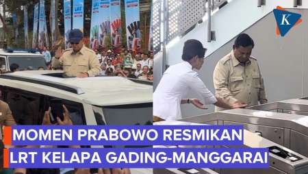 Prabowo Resmikan LRT Rute Manggarai-Kelapa Gading, Lanjut Bagi-bagi Baju Dari Maung