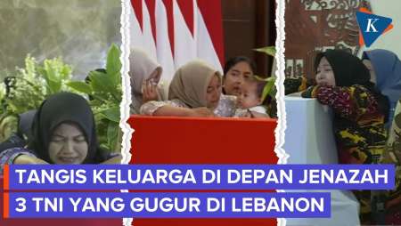 Isak Tangis Keluarga Pecah Sambut Jenazah 3 Prajurit TNI yang Gugur di Lebanon