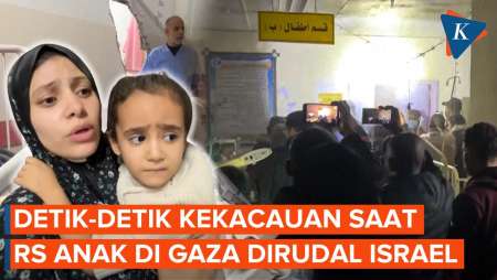 Suasana Kacau Saat Rumah Sakit Anak di Gaza Dibombardir Israel