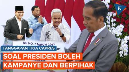 Respons 3 Capres Saat Jokowi Sebut Presiden Boleh Kampanye dan Berpihak