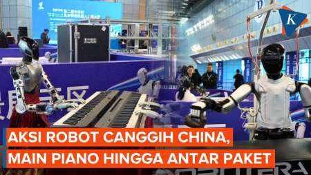 Aksi Robot Canggih China, Bisa Main Piano Dan Antar Paket