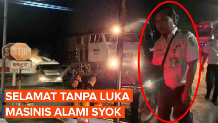 Masinis KA Brantas yang Terjang Kobaran Api Selamat Tanpa Luka