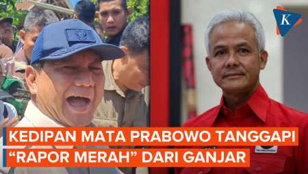 Kedipan Mata Prabowo Jawab Rapor Merah Ganjar soal Penegakan Hukum Era Jokowi