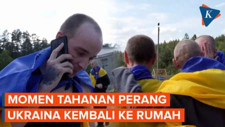 Momen Tahanan Perang Ukraina Kembali ke Rumah Setelah Pertukaran dengan Rusia