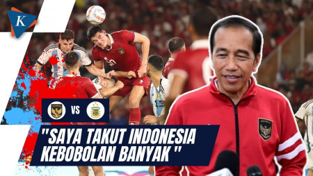 Jokowi Sempat Deg-degan Saat Menonton Indonesia VS Argentina