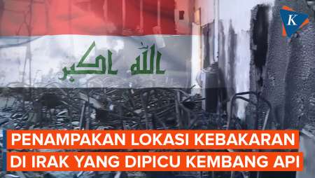 Penampakan Lokasi Kebakaran di Irak yang Tewaskan 100 Orang