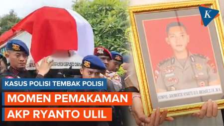 Suasana Haru Pemakaman AKP Ryanto Ulil, Polisi yang Tewas Ditembak Polisi