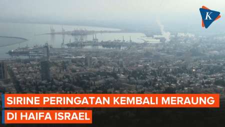 Detik-detik Sirine Peringatan Roket Berbunyi di Haifa Israel