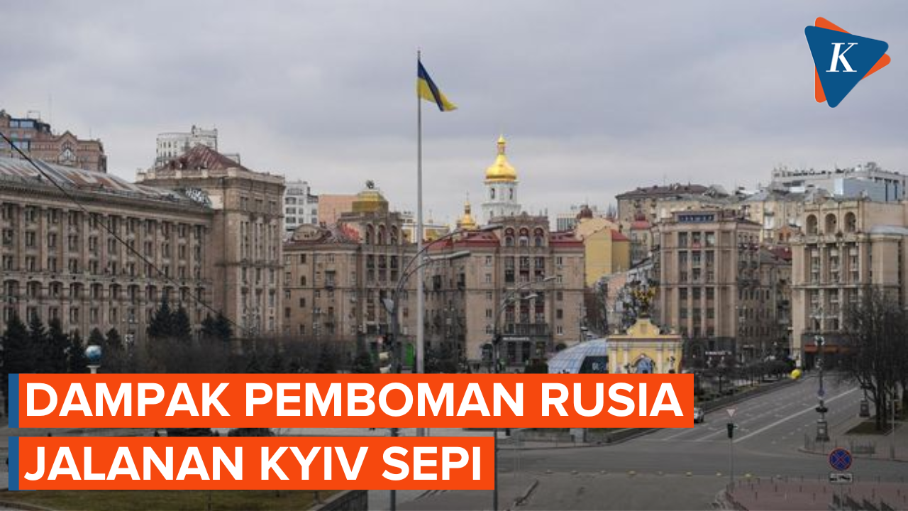 Dampak Pemboman Berat Rusia, Jalanan Kyiv Sepi