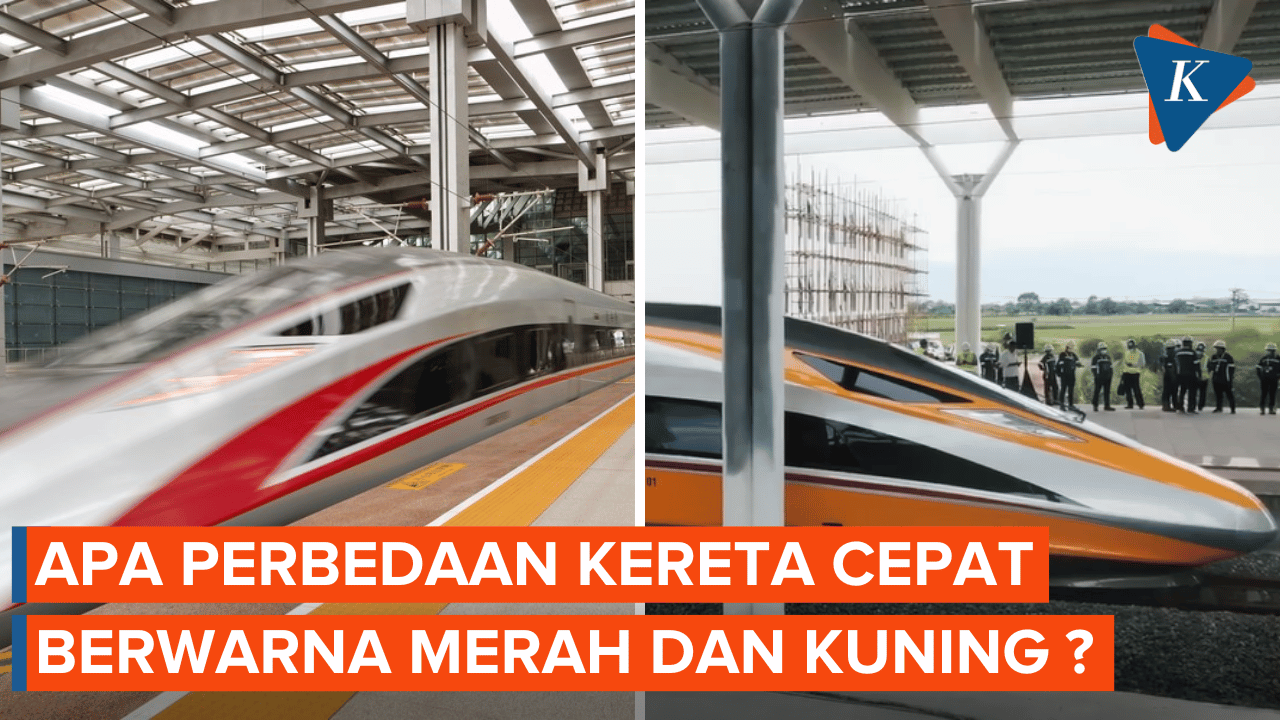 Perbedaan Kereta Cepat Jakarta-Bandung yang Berwarna Merah dan Kuning
