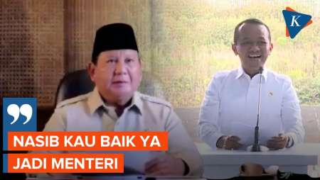 Bercanda ke Bahlil, Prabowo: Nasib Kau Baik Jadi Menteri