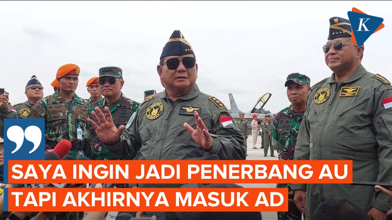 Usai Jajal F-16, Menhan Prabowo Ungkap Cita-citanya Ingin Jadi Pilot TNI AU