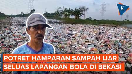 Seluas Lapangan Bola! Ini Potret Hamparan Sampah 200x75 Meter di Bekasi